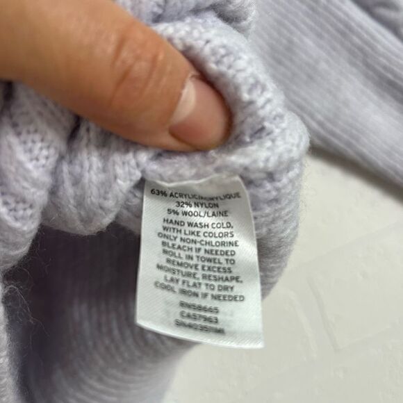 Something Navy Light Lilac Knit Turtleneck Sweater size Small - Picture 10 of 14